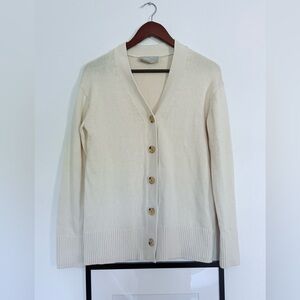 Everlane Off-White Button-Up Cardigan